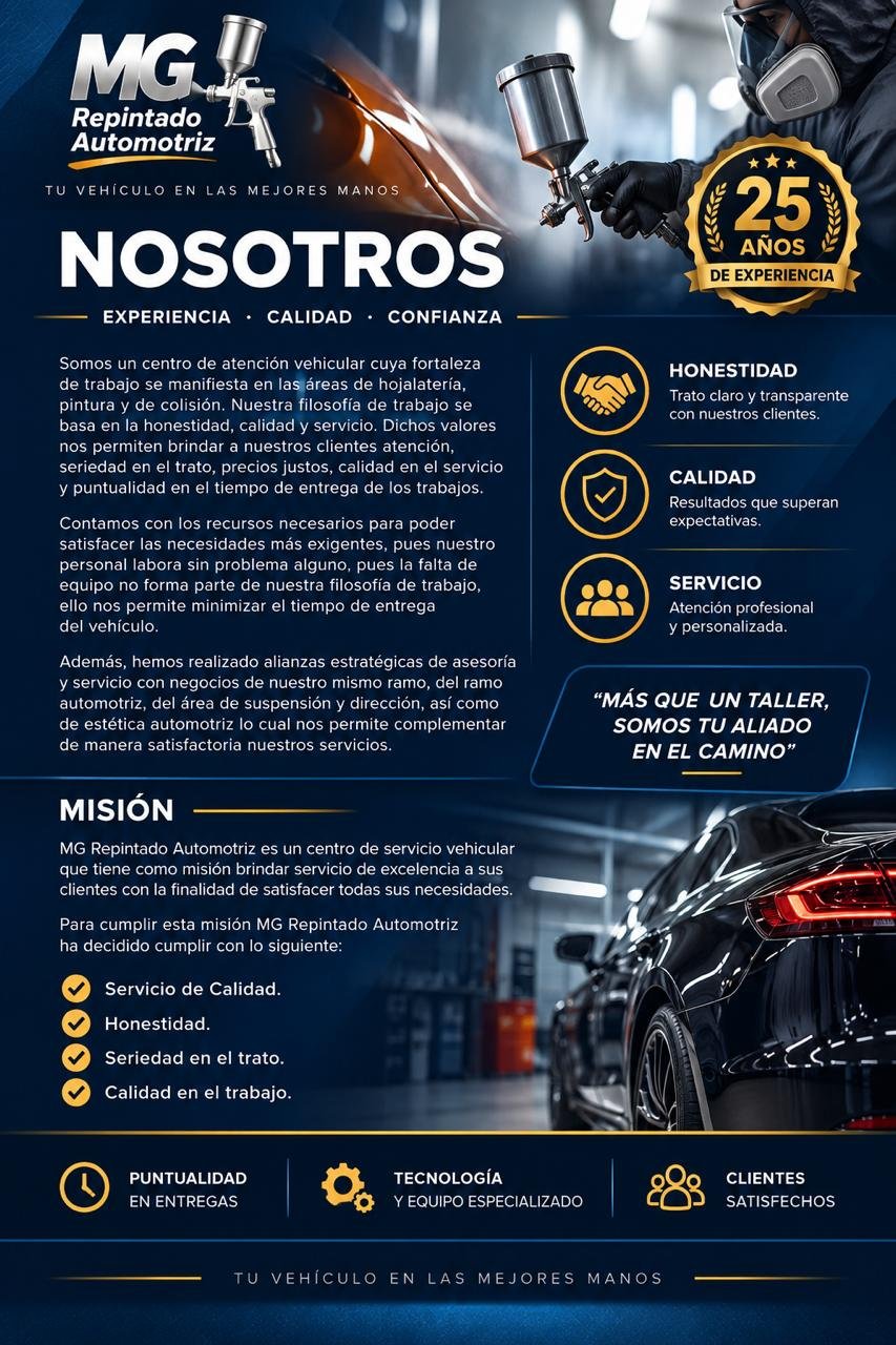 Nosotros - MG Repintado Automotriz