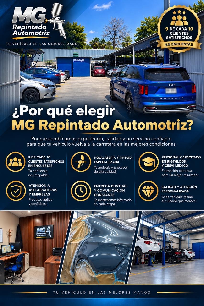 Por qué elegir MG Repintado Automotriz